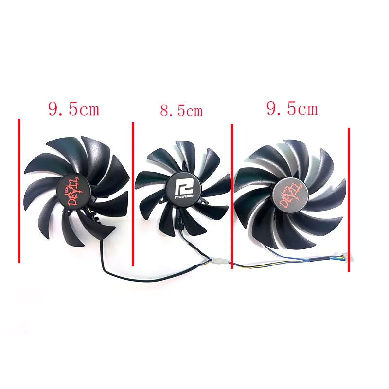 85MM 95MM New for POWERCOLOR Radeon RX6700XT 6750 6750XT 6800 6800XT 6900XT 6950XT Red Devil OC graphics card replacement fan