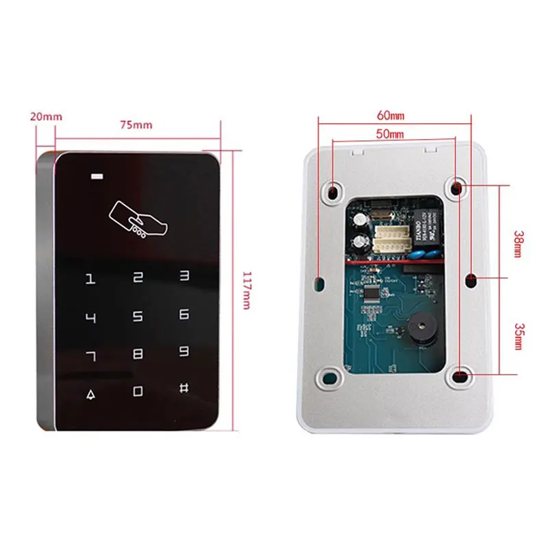RFID Standalone Access Control 1000 users Touch Keypad ID/IC Card  Can as a Wg26 Reader Output