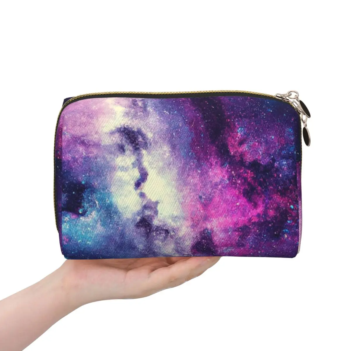 Vibrant Galaxy Print (13) Women Cosmetic Bags Travel Makeup Organizer Pouch Toiletry Storage Dopp Kit Box