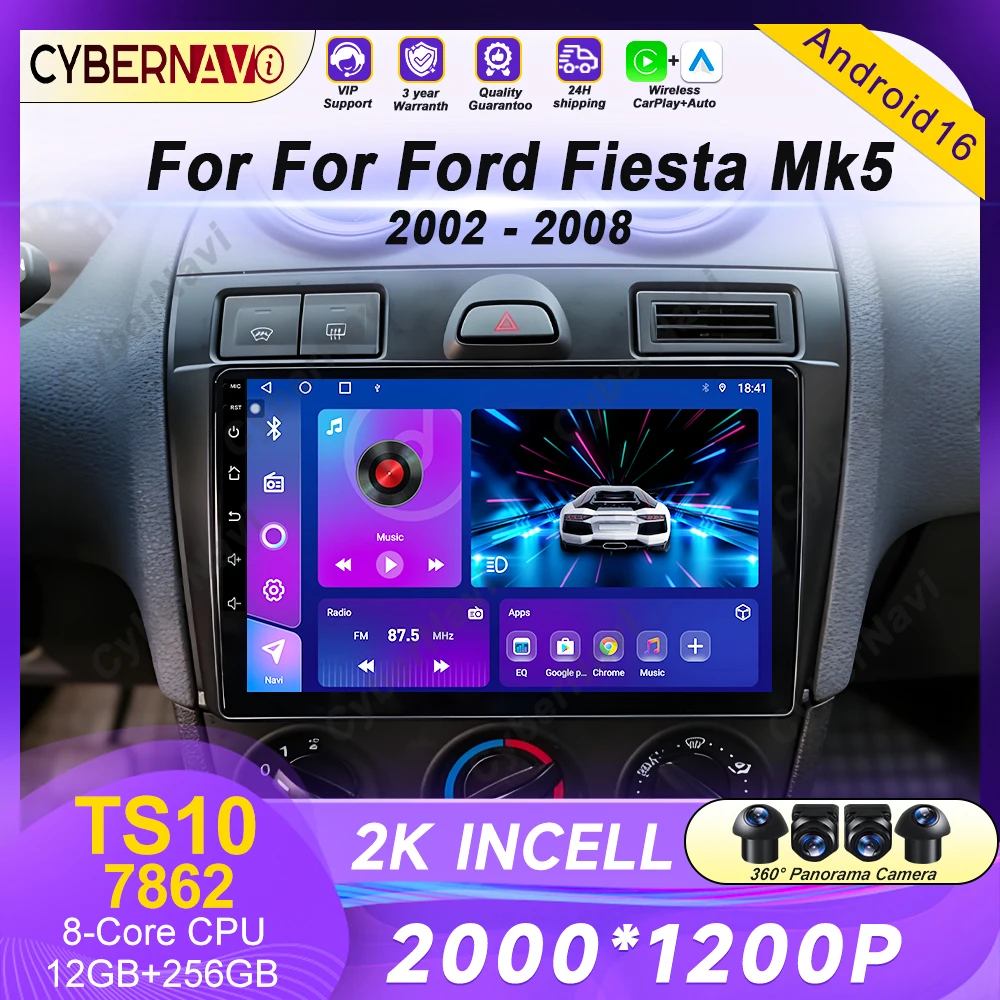 

Автомагнитола Android для Ford Fiesta Mk5 2002-2008 с CarPlay, Bluetooth, GPS-навигацией и мультимедийным плеером