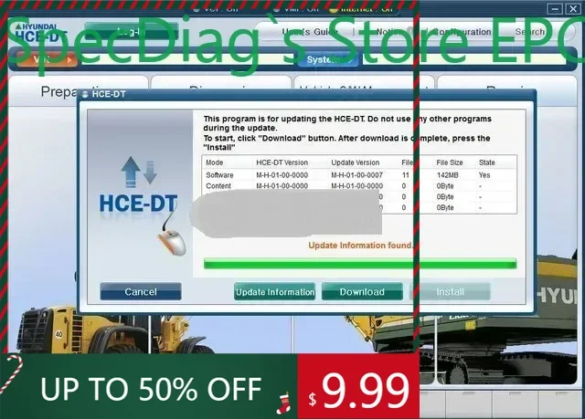 Диагностическое программное обеспечение SpecDiag Robex (HCE-DT) DIAGNOSTIC 2022 С НЕОГРАНИЧЕННЫМ ОБНОВЛЕНИЕМ для Hyundai