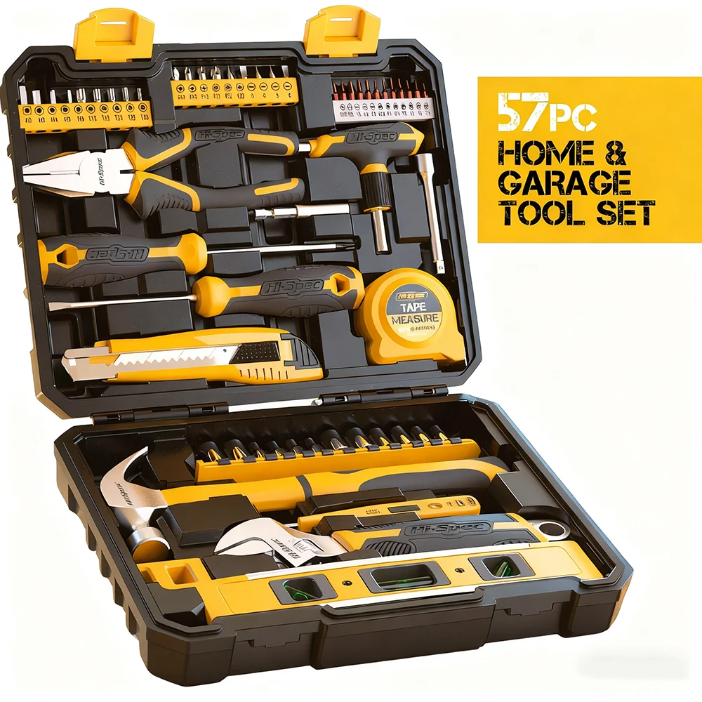 

57-Piece High-Quality Household Tool Set Automotive Repair and Maintenance Toolbox Multi-Functional