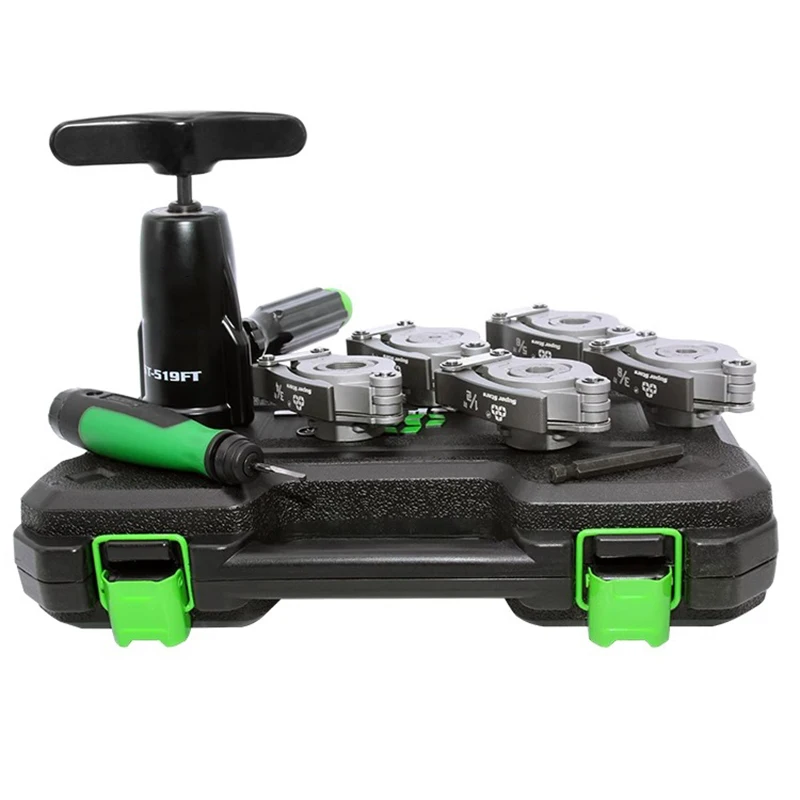 

ST-519FT Copper Pipe Expander Set Air Conditioner Metric Reamer Flare Tool Pipe Flaring Tool Set Tube Hand Electric Drill