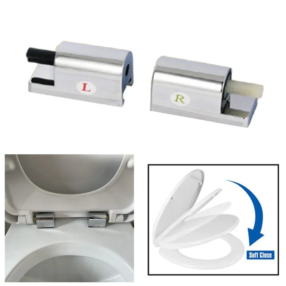 2PCS Toilet Seat Hinge To Top Close Soft Release Quick Install Toilet Kit For Most Standard Toilet Seats With Top Fix Hinge