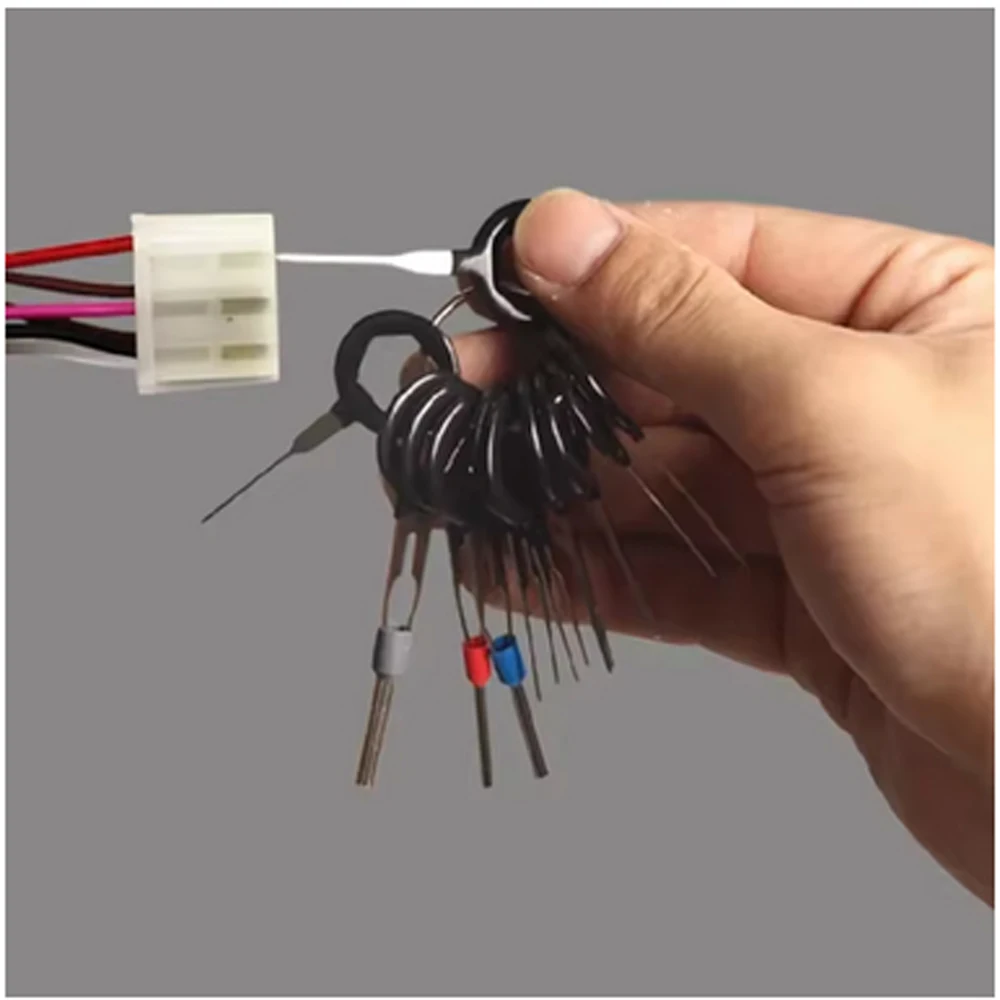 26Pcs Car Terminal Removal Kit Box Wire Plug Connector Puller Release Pin Set Automotive Repair Tools Set for Electricians Plumb