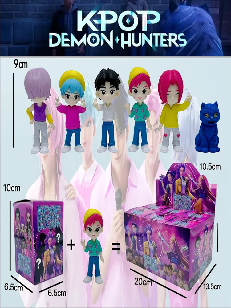 New Devil Hunter Blind Box 6pcs  Anime KPop Doll Vinyl Toy Rumi Mira Zoi Character Vinyl Mask Ornament Toy Christmas Gift
