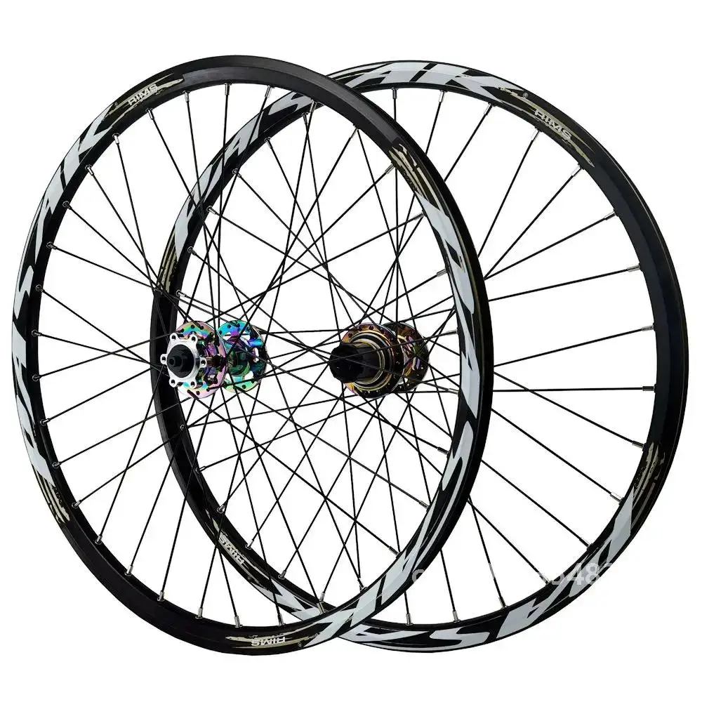 Set di ruote per bici MTB 26 29 27.5 ruota perno passante mozzo 100 142 XD/HG/MS Rim32H raggi 6 nottolini ruota per bicicletta QR9mm placca abbagliante