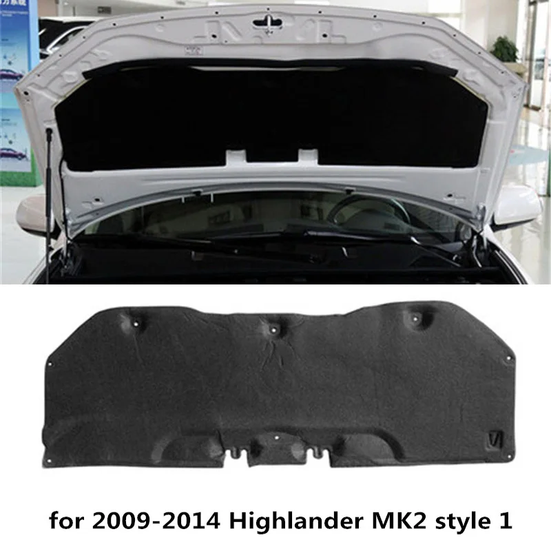 Capô Do Motor Do Carro Som Isolamento Térmico Algodão Insonorização Capa, Dobre Envio para 2009-2014 Toyota Highlander 2th MK2 Auto, 1Lot