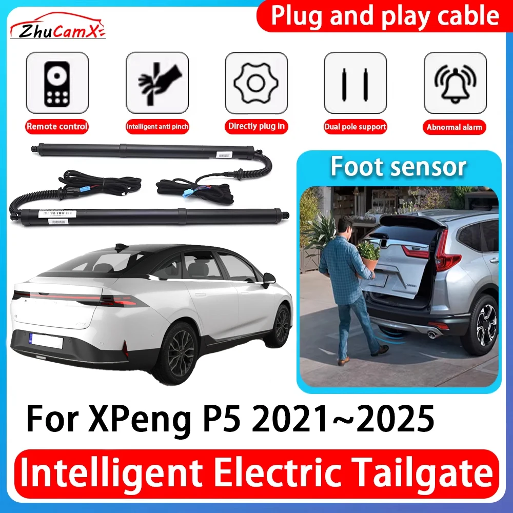 

ZhuCamX Car Power Trunk Electric Suction Tailgate Intelligent Tail Gate Lift Strut For XPeng P5 2021~2025