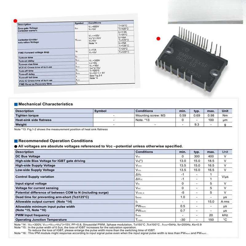 6MBP15XSF060-50 brand new original IGBT intelligent IPM power module