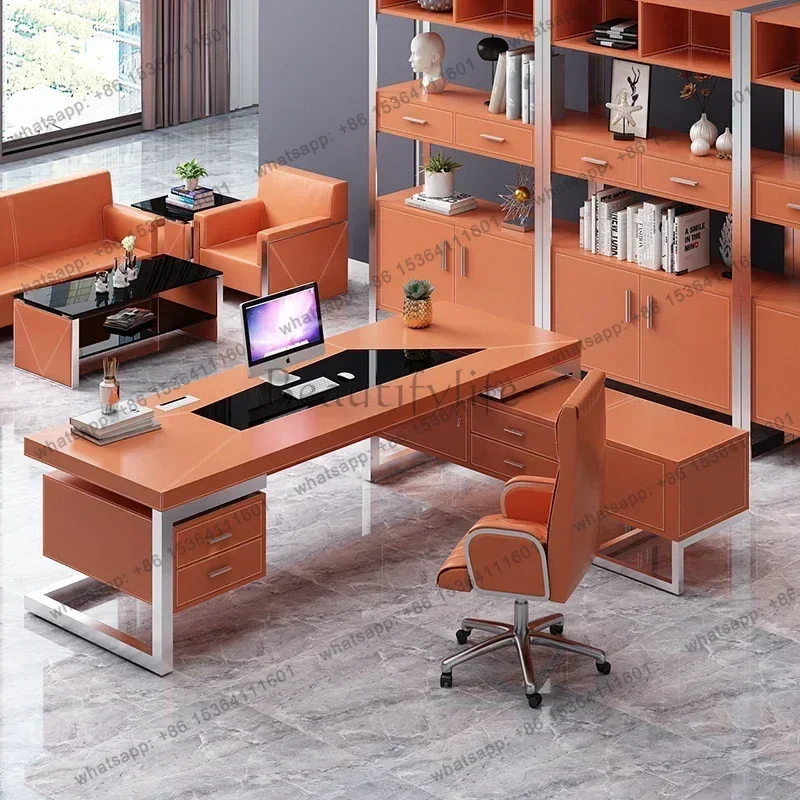 LD Funky Desk Work Writing Table Computer Office Desks Study Multifunction Home Furniture Tables Luxury Tavolino Trendy
