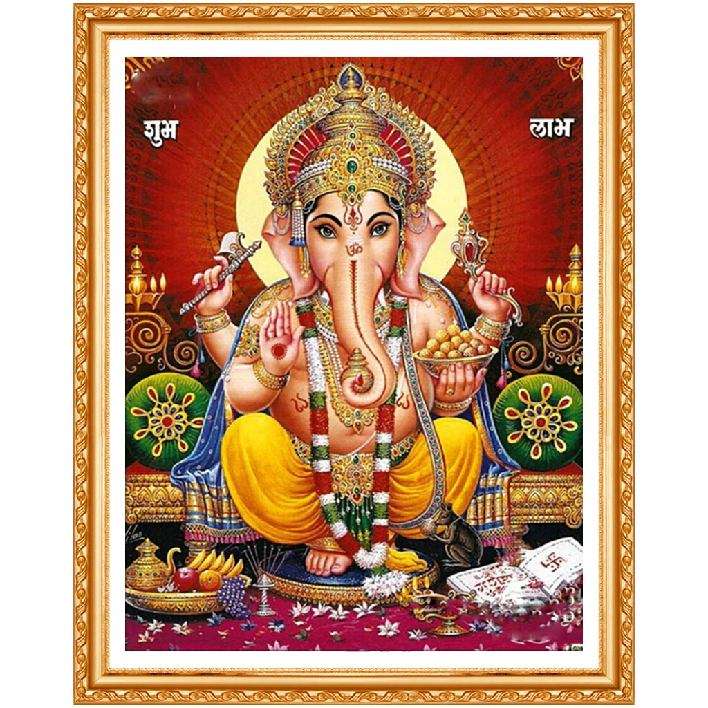 5D Diamond Embroidery Diamond  Hinduism Ganesh Picture 3D Diy Diamond Painting Needlework  Canvas Home Decoration Art