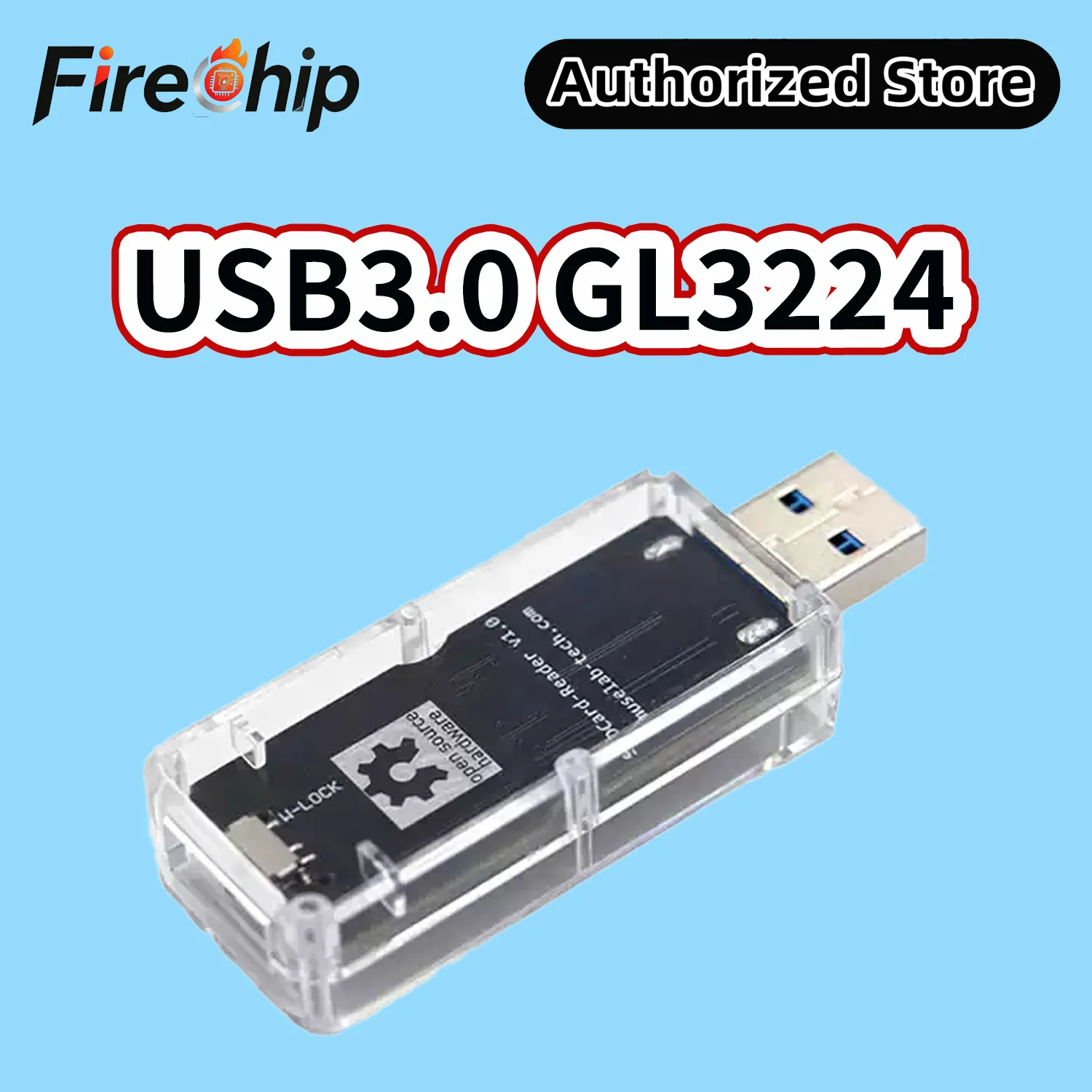 FireChip OpenSource USB 3.0 SDCard Reader GL3224 100MB/s