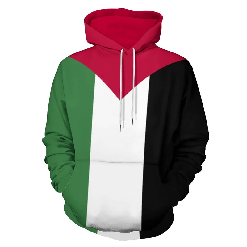 

New 3D Print Paraguay South Africa Flag Hoodie Men Italy National Flag Long Sleeve Pullover Sweatshirt Autumn Spring Tops Coat