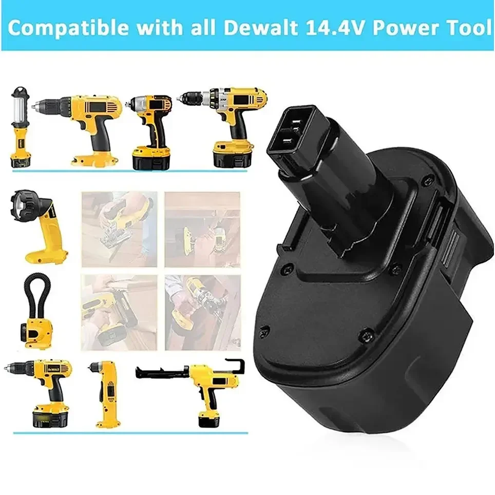 Pro Dewalt 6800mAh 14,4V Ni-MH náhradní baterie 14,4V XRP DC9091 DC9094 DW9091 DE9091 DE9092 14,4V akumulátorové elektrické nářadí - náhled 2
