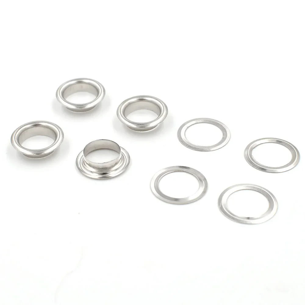 1000sets Eyelets Inner Diameter 5/6/8/10mm Metal Eyelets with Washer DIY Handmade Craft Sewing Clothing Belt Bulk Accessories