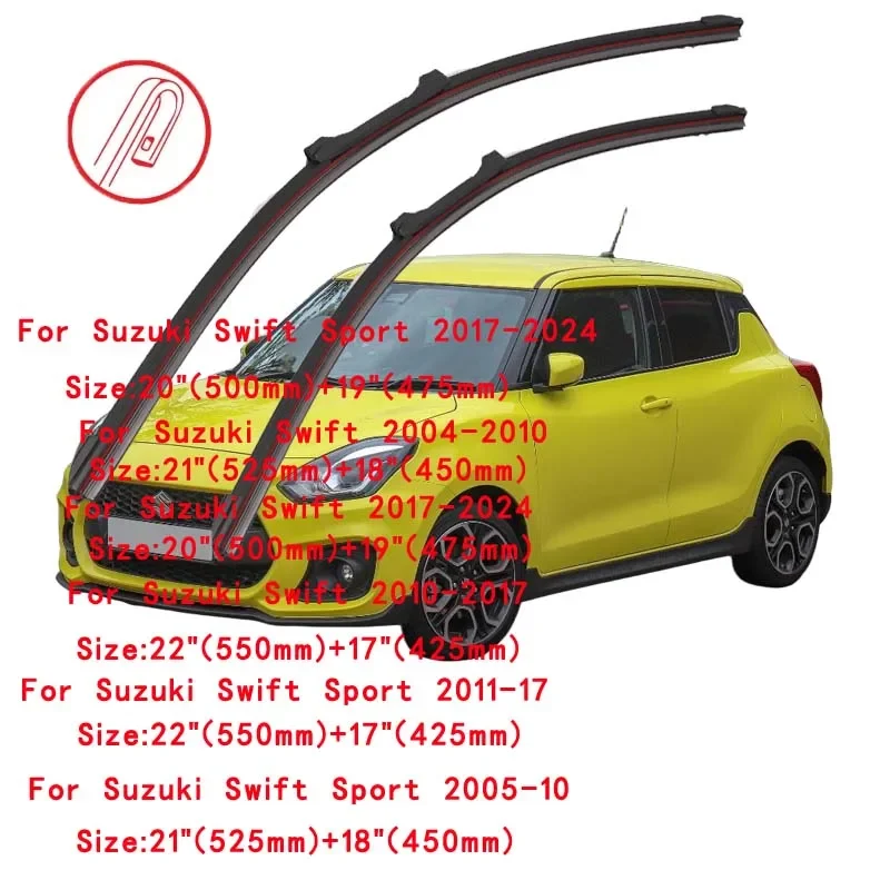 

For Suzuki Swift 2004-2024 Car Windshield Wiper Blade Front Windscreen Brushes Washer Accessories Cleaning Replacement Parts