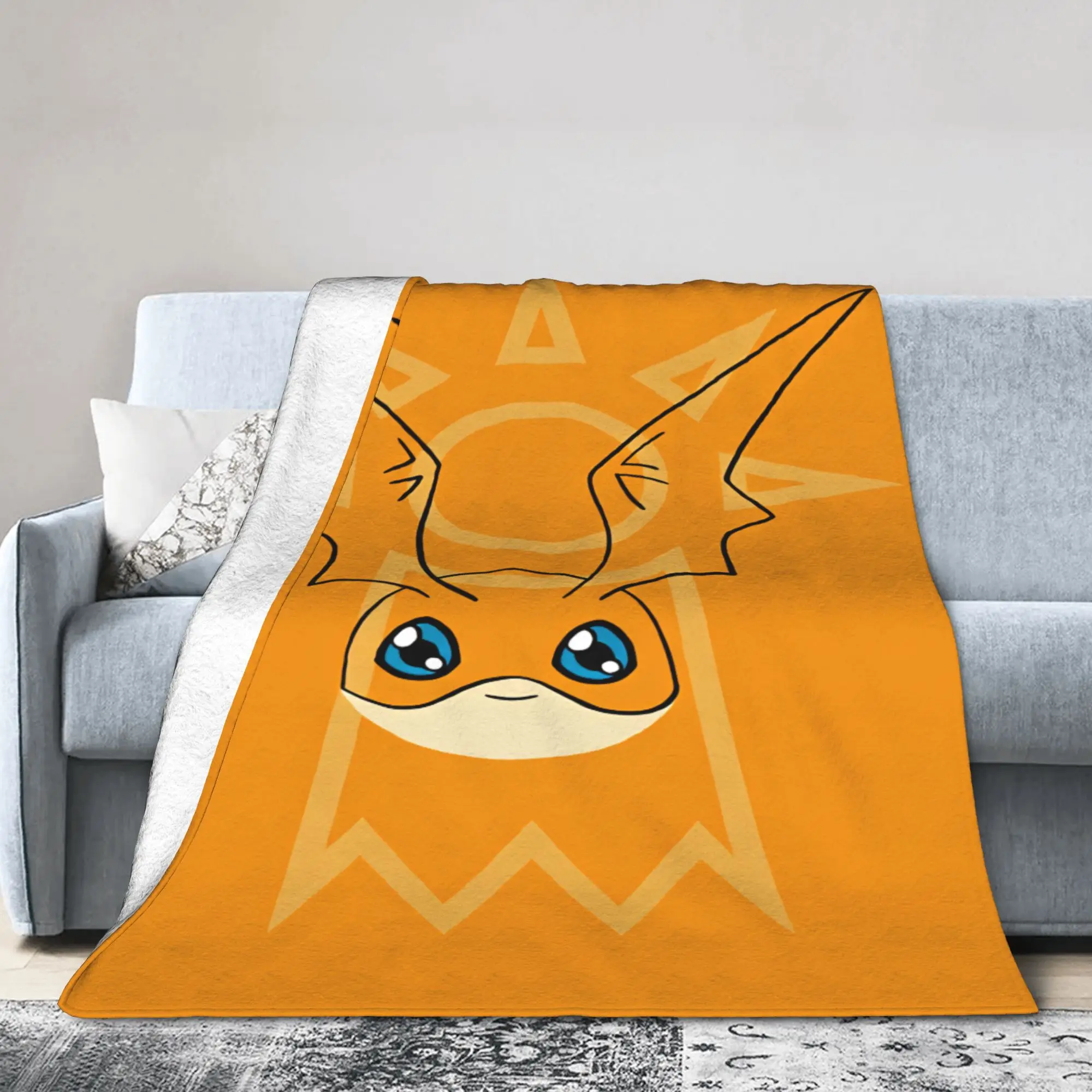 Digimons Soft Blankets  Kids Adult Plush Bedding Throws Funny Bedroom Flannel Bedspread Sofa Bed Cover
