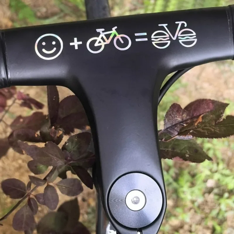 مجموعة واحدة من ملصقات الدراجة النارية ثلاثية الأبعاد "ابتسامة + دراجة نارية = ممتعة" زينة جسم السيارة المرحة