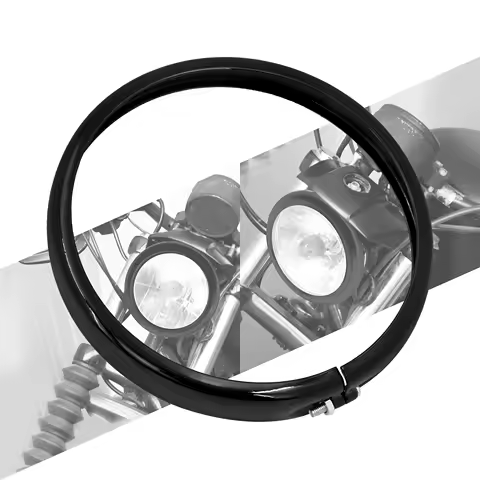 Motorcycle Black 5.75'' Headlight Headlamp Trim Ring For Harley Softail Street Bob Sportster XL 883 1200 Dyna FXBB FXLR FXST 114