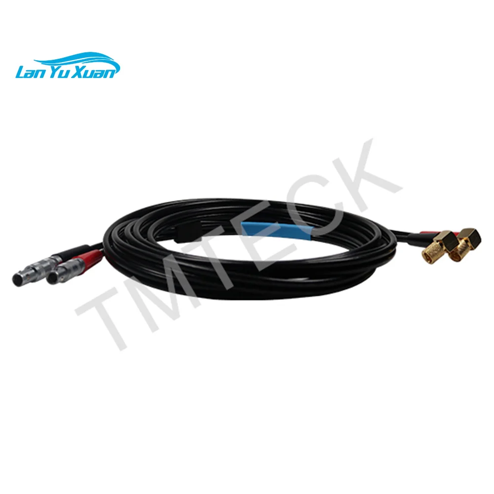 dual ultrasonic cable compatible with style  lemo 00 TO 90 degree microdot  Krautkramer cable of  flaw detector