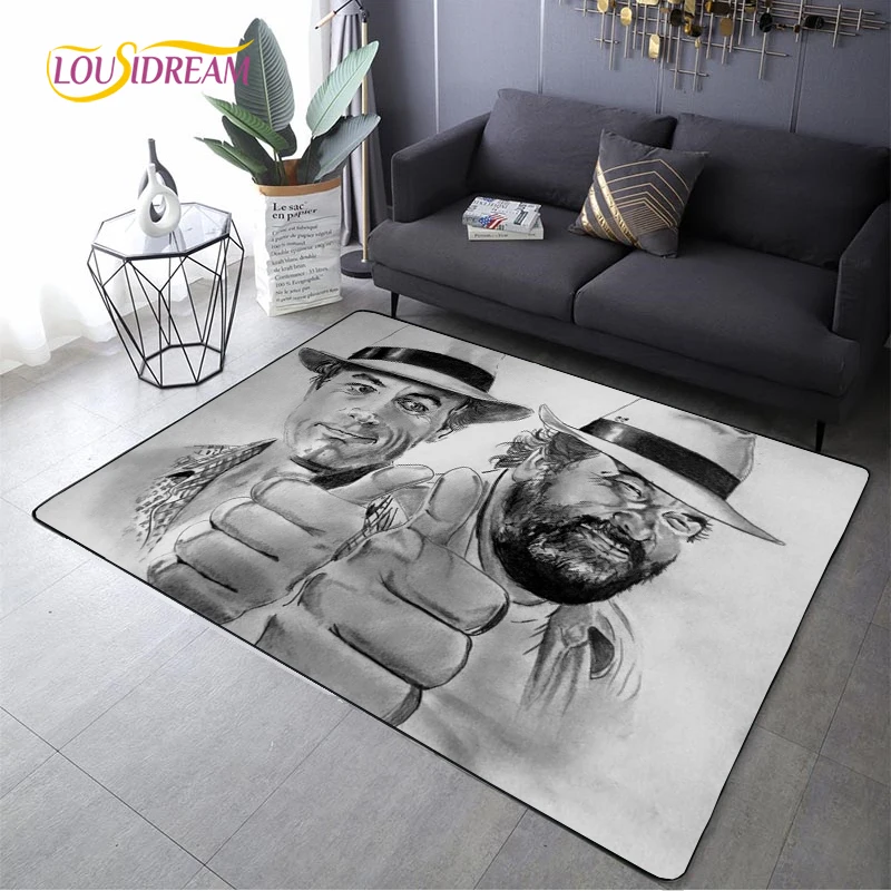 Bud Spencer & Terence Hill Creative Area Rugs,Carpet for Living Room Bedroom Home Decorative,Kitchen Bathroom Non-slip Floor Mat