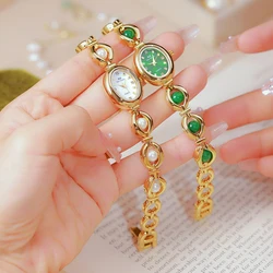 2025 Hot Woman Watches Luxury Fashion Pearl Bracelet Ladies Watch Dress Elegant Quartz Women's Wristwatch Clock Female Gifts