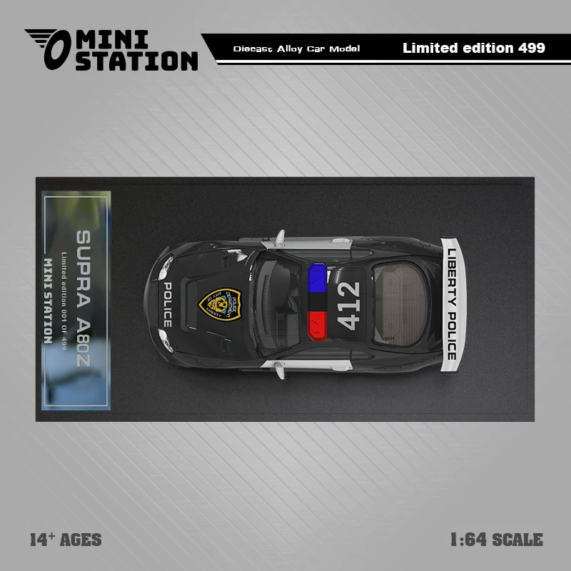 Mini Station 1/64 Classic Fashion Supra A80Z GTA Alloy Car Model Resin Action Figure Edition Limited Collection set