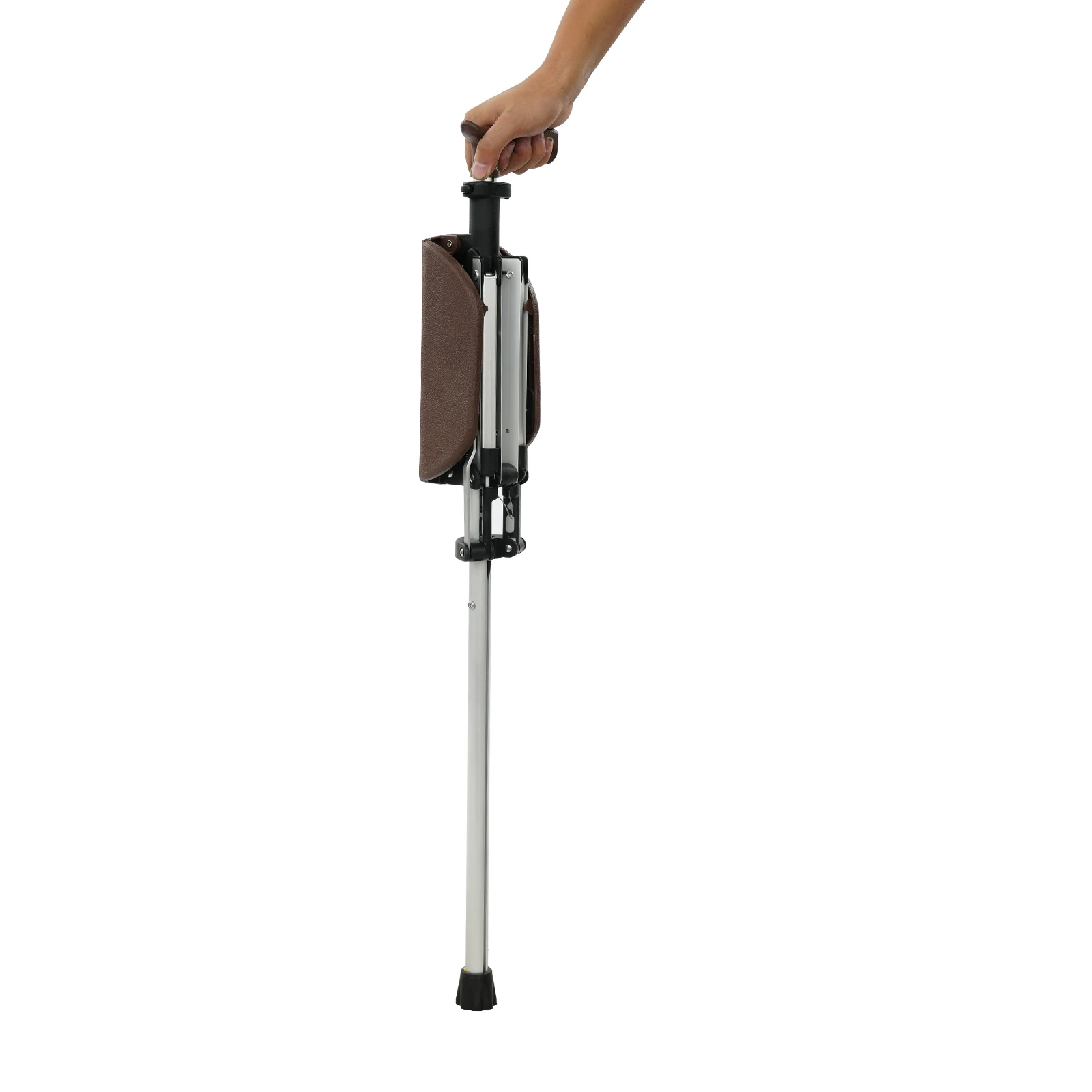 Klappbarer Gehstock mit Sitz, 4,72 Zoll, aus Aluminiumlegierung, Krückenstuhl für ältere Menschen mit Hocker, faltbarer Gehstockstuhl, 264,55 Pfund – Detail 15