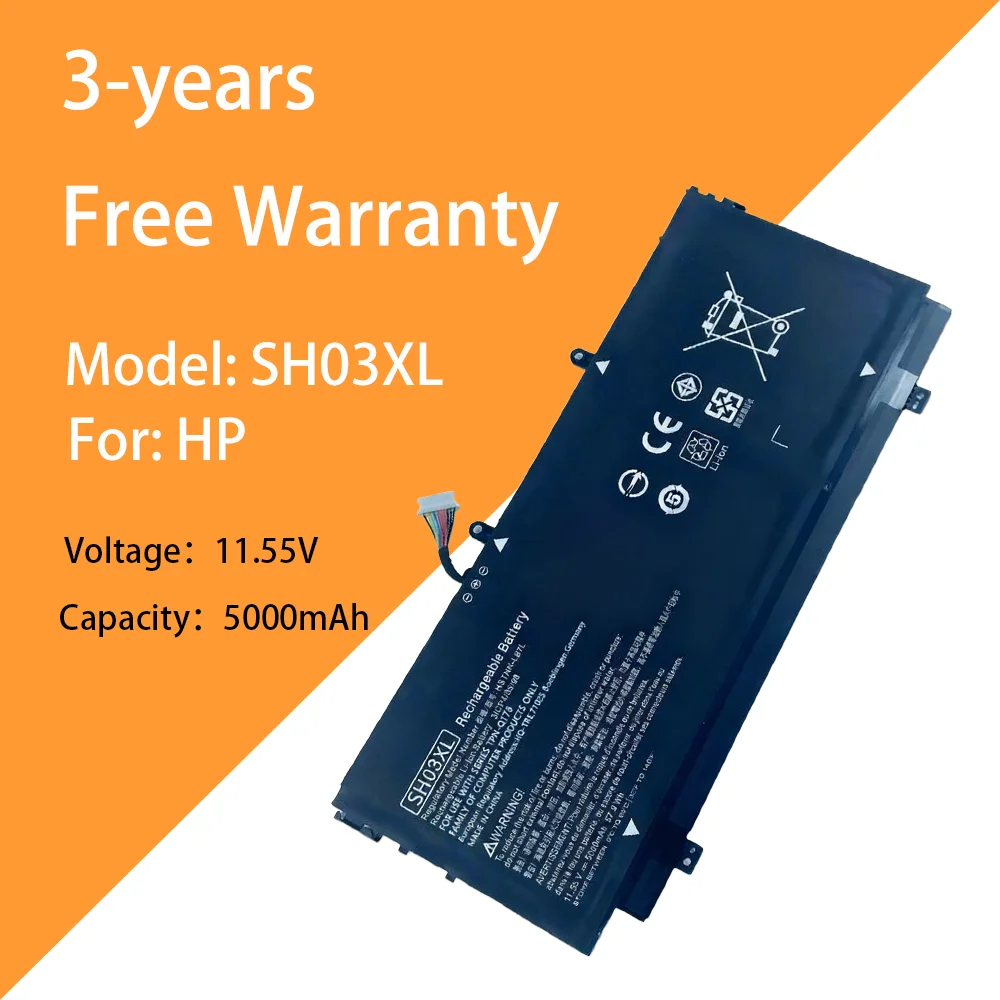 

11.55V 5000mAh new notebook battery SH03XL Suitable for HP TPN-Q178 13-W020TU 022TU 13-AC013TU