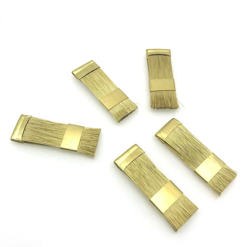 5pcs Bur Cleaning Brass Wire Brush Nail Drill Bits Cleaning Brush Copper Wire Brushes Dental Burs Files Stand Cleaning Tool