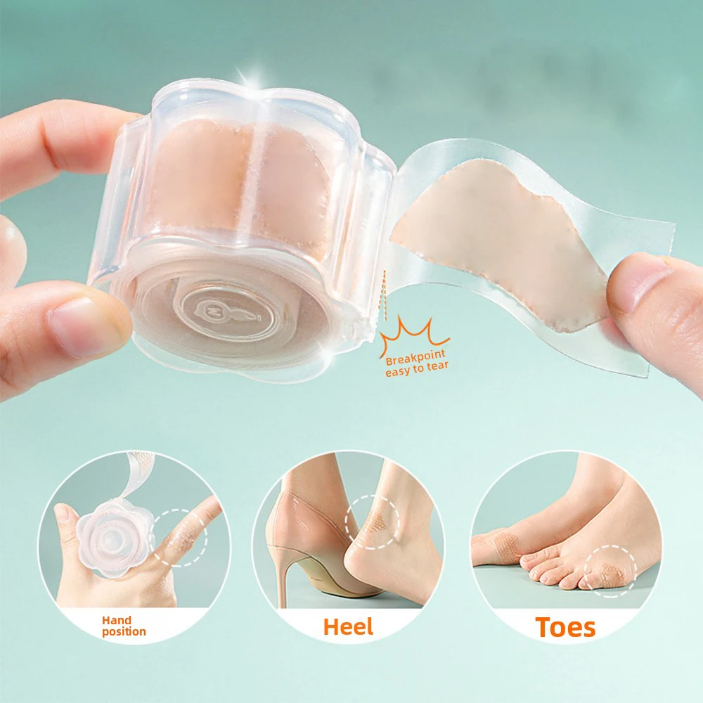 30PCS Blister Pads Invisible Skin Tone Heel Stickers Breakpoint Tearable Anti-Friction Patches Foot Care Patches
