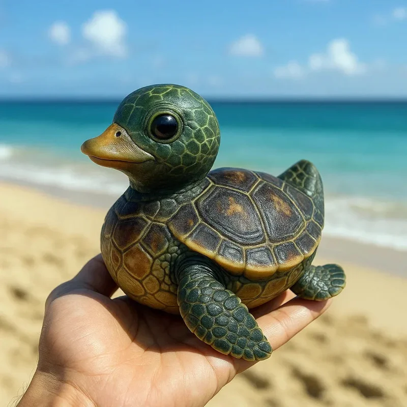Najwyższy styl nadmorski: Wykwintne ozdoby w kształcie kaczek z żywicy - misterny element dekoracji domu w stylu marynistycznym.