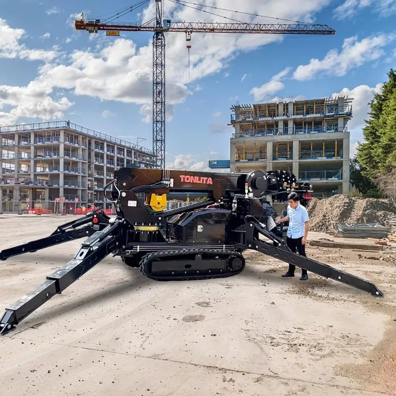 Customized Crane Indoor Out Door Diesel Electric Crawler Hydraulic Telescopic Boom Arm RC Glass Suction Cup Basket Spider Crane