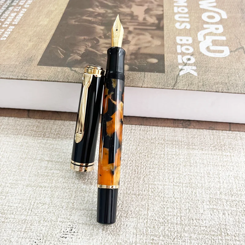 

ADMOK M800 Акриловая перьевая ручка с поршнем BOCK/Шмидт Мягкая гладкая No 6/35 # Подарочные ручки для студентов с чернилами