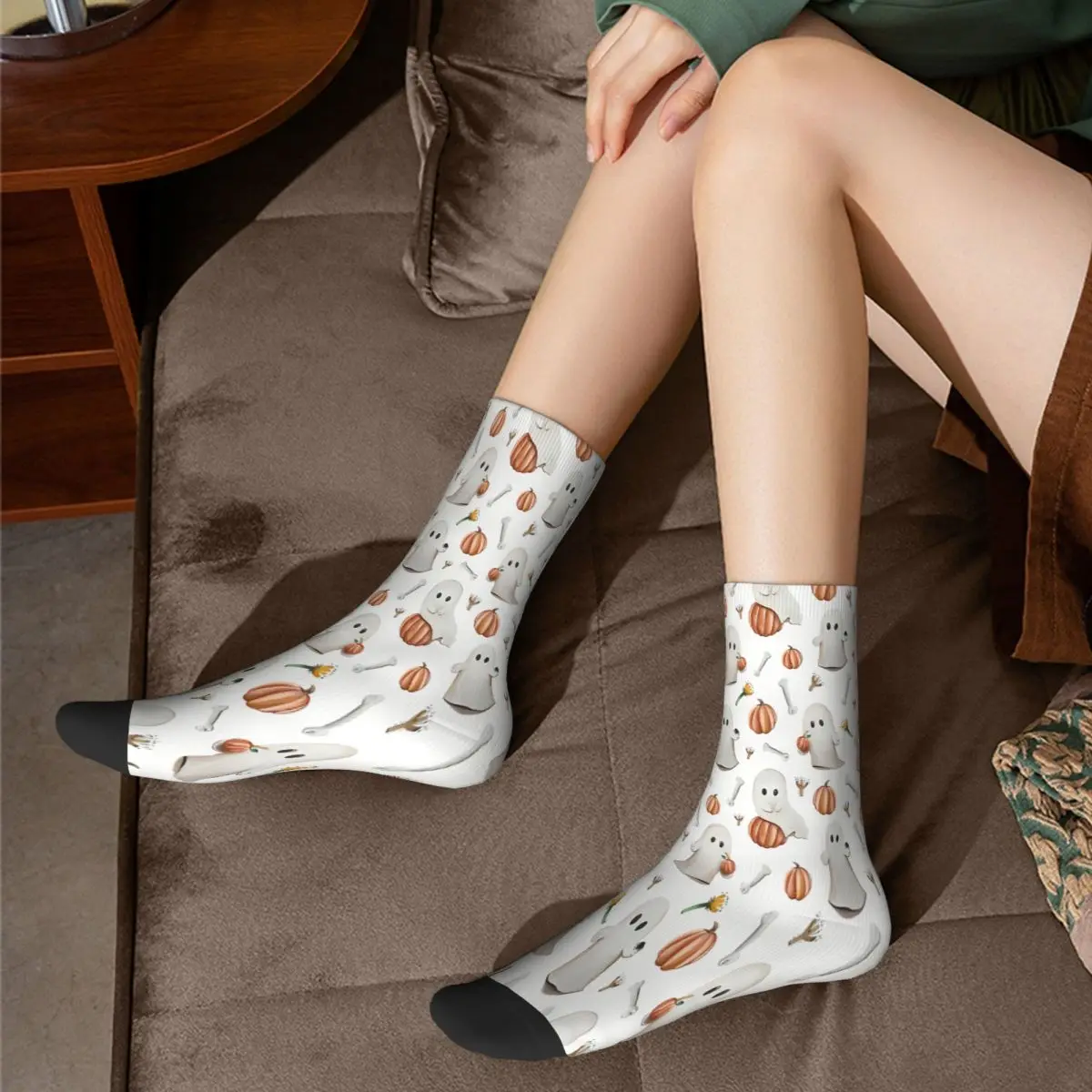 HALLOWEEN PARTY Ghost Socks Male Mens Women Autumn Stockings Harajuku