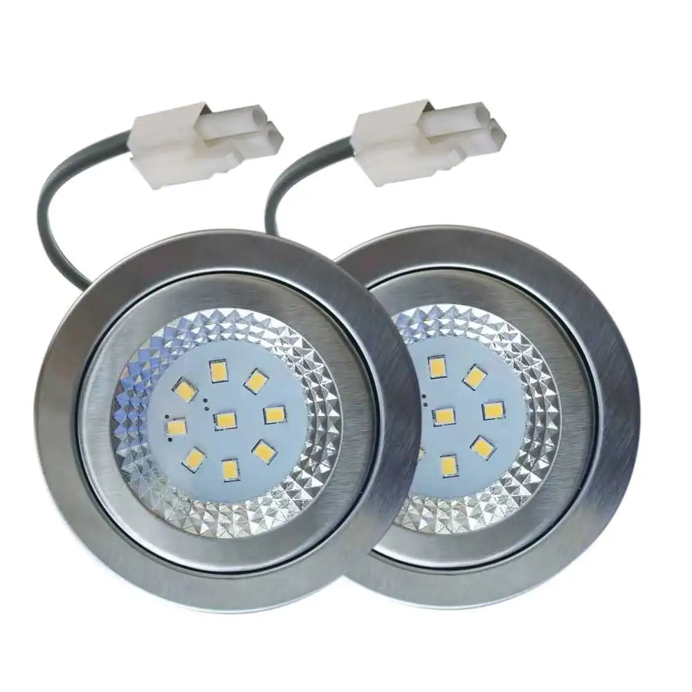 2-Pack 220V 1.5W LED Kitchen Range Hood Light for 55-60mm/2.5'' Clear Glass Smoke Exhaust Ventilator Lamp 20W Halogen Equivalent