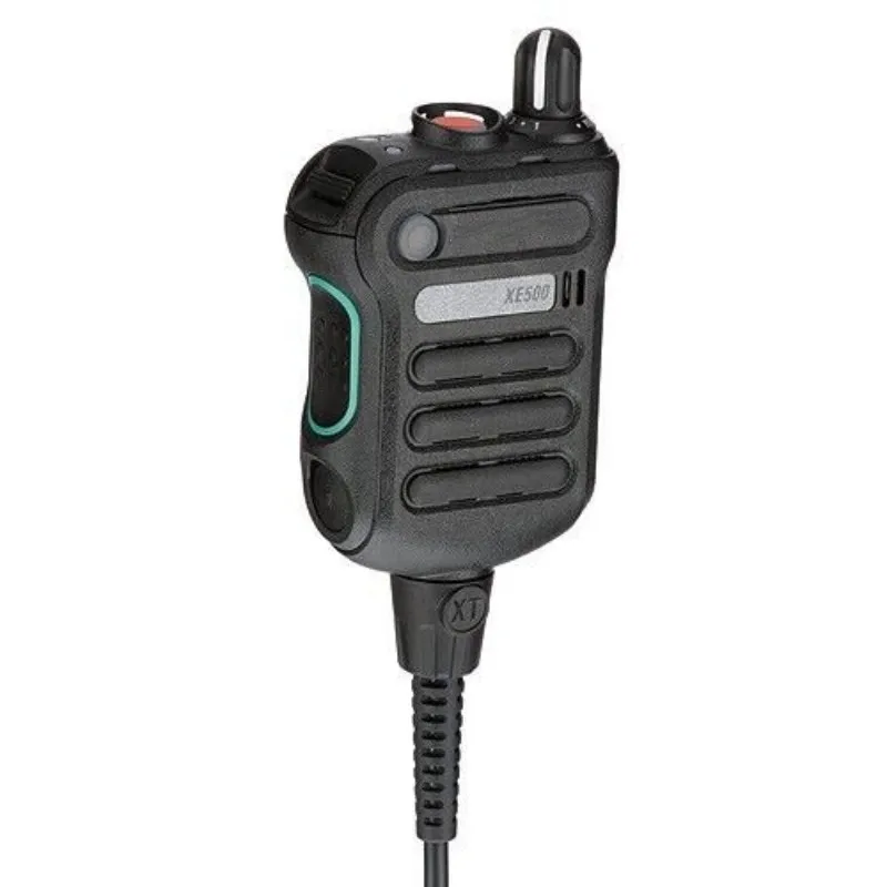 Black Walkie Talkie REMOTE SPEAKER MICROPHONE With Channel Knob for Motorola XE500 Two Way Radio