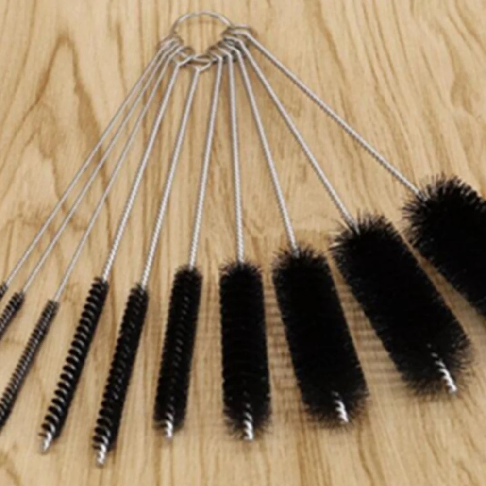 

Fast！10Pcs/Set Coffee Machine Brush Bottle Tube Washing Glasses Keyboards Jewelry Cleaning Brushes Clean Tools