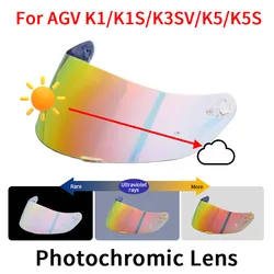 Photochromic Visor for AGV K5 K5S K5-S K3SV K3-SV K1 Helmet Glasses Screen Shield Windshield Accessories Parts Autochromic lens