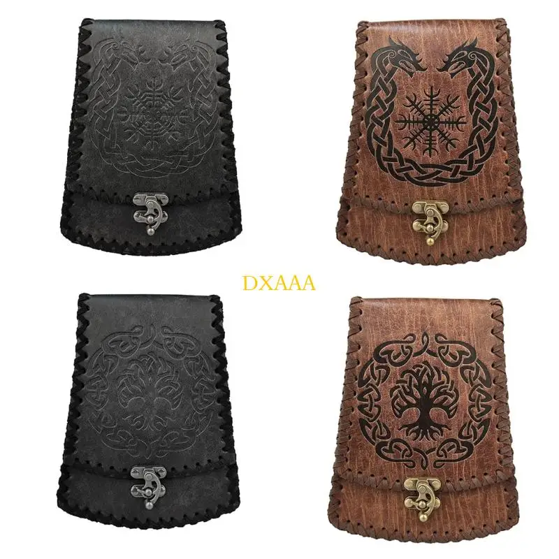 

DXAA Medieval Waist Coin Pouches Leather Phone Bag For Men Women Halloween Cosplay