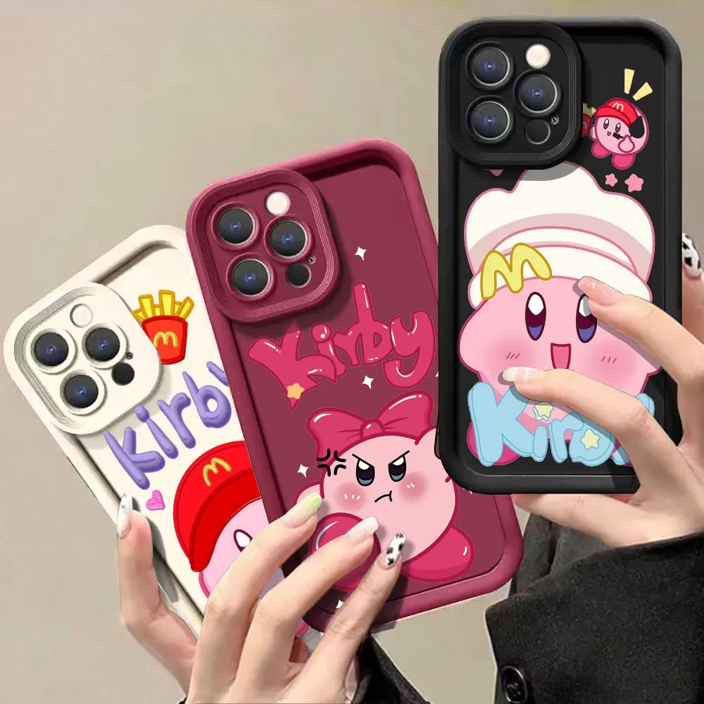 Cartoon Cute K-Kirby Phone Case For VIVO X100 X90 X80 X70 X60 V30 V29 V27 V27E V25 V23 V23E V20 V15 V11I V25E PRO 5G Cover Cqoue