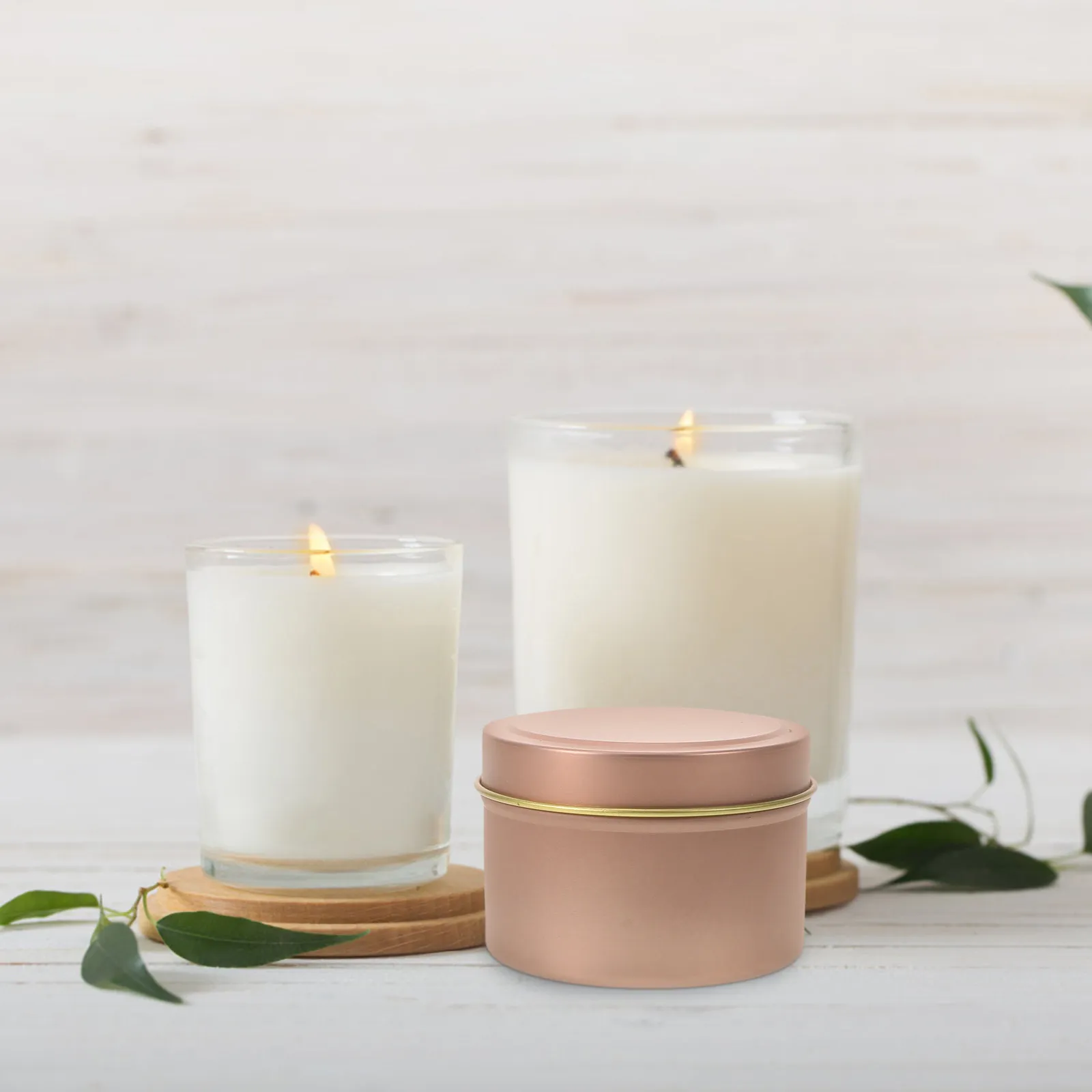 

12Pcs Empty Jars Metal DIY Holders Small Tin Candles Container for Bedroom Decor Aromatherapy Supplies