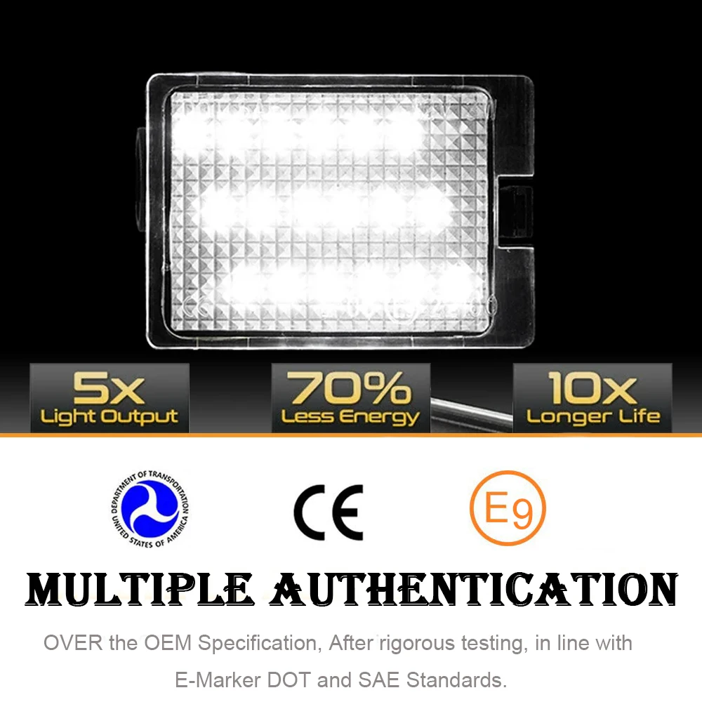 Luce targa di backup a LED con errori gratuiti Canbus per Dodge Durango 2014-2022 Citadel GT Limited Pursuit SRT SXT Rallye