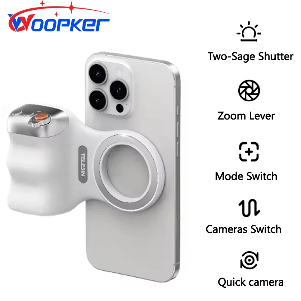

Woopker Magnetic Grip Phone Holder Camera Shooting Auxiliary Remote Control Grip for Iphone HUAWEI SAMSUNG phone