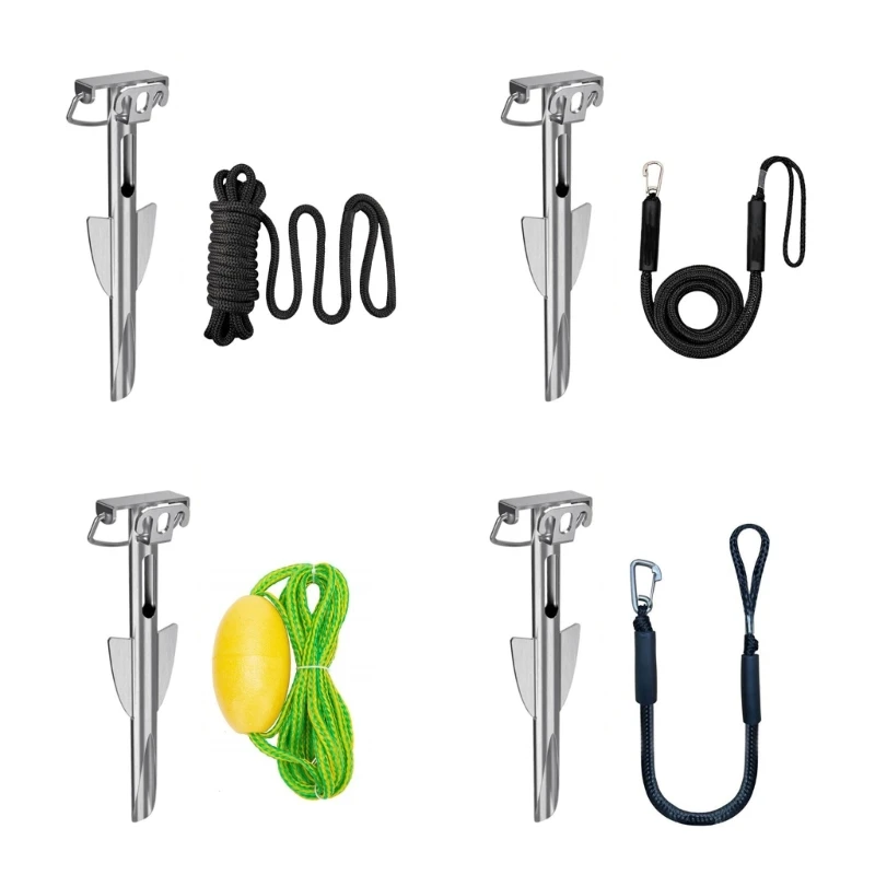 Stainless Steel Mooring Tool for Float Tubes on Sand or Mud Bottoms