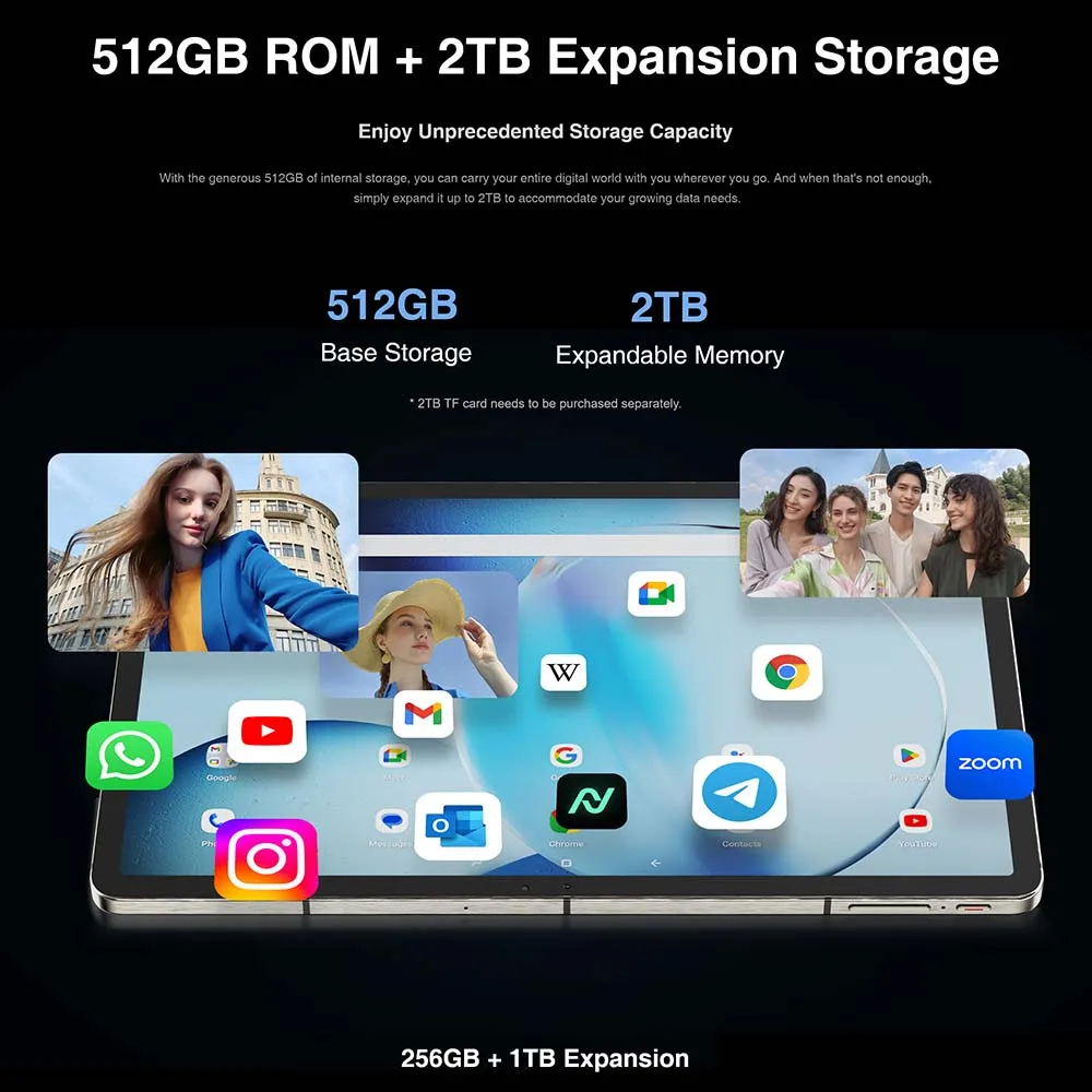 ナノ-ユニバーサルアルミニウム合金タブレット,DOOGEE-T30インチ,12.4 K, 20GB, 8 GB, 12GB,2.5 GB, Android 14, 50MPデュアルカメラ,512 mAh,ワールドプレミア,最大10800