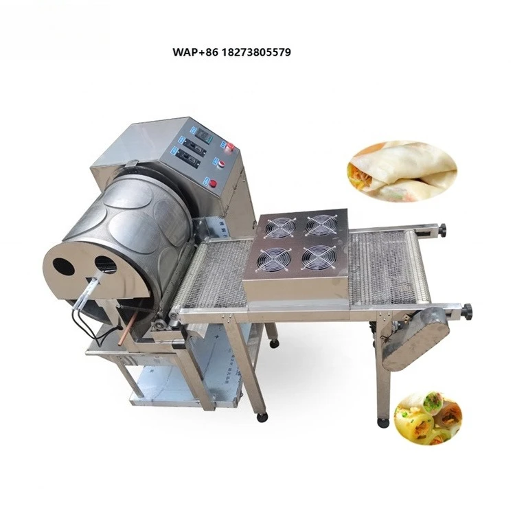Automatic Commercial Spring Roll Wrapper Frying Machine Crepe Pancake Maker