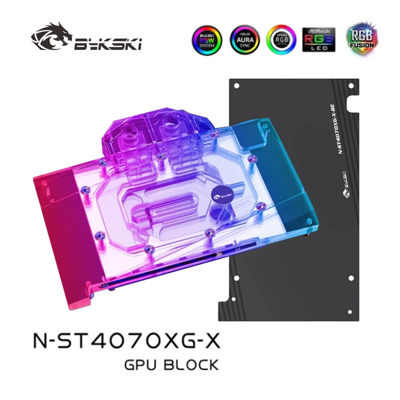 Bykski Water Block for ZOTAC GeForce RTX 4070 X-GAMING / Twin Edge 12G GPU Card / Chrome-plated Red Copper Process N-ST4070XG-X