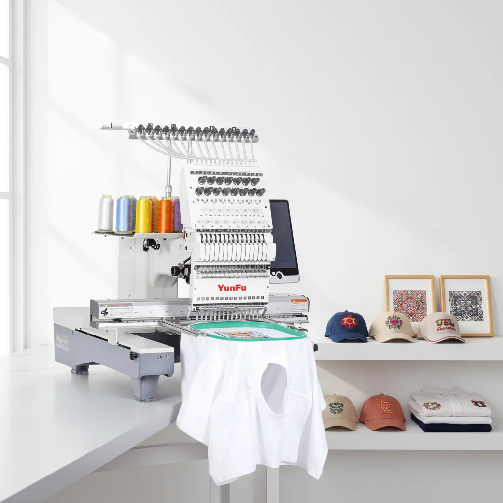 Computerized Single Head Cap Embroidery Machine Pump Gear Compact Powerful Automatic for Home-Based Crafters Small Businesses
